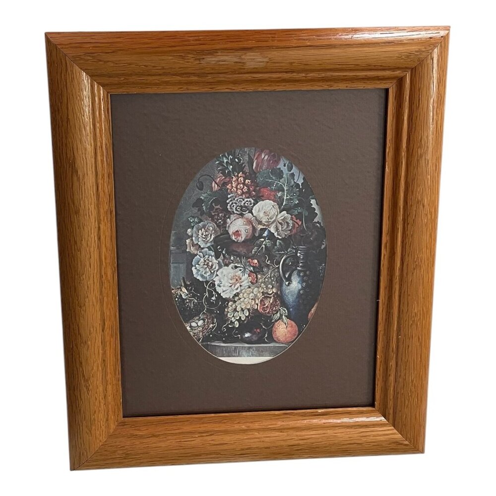 VTG Spectra Galleries Floral Still Life Print – Wood Frame – 12x10 Wall Art